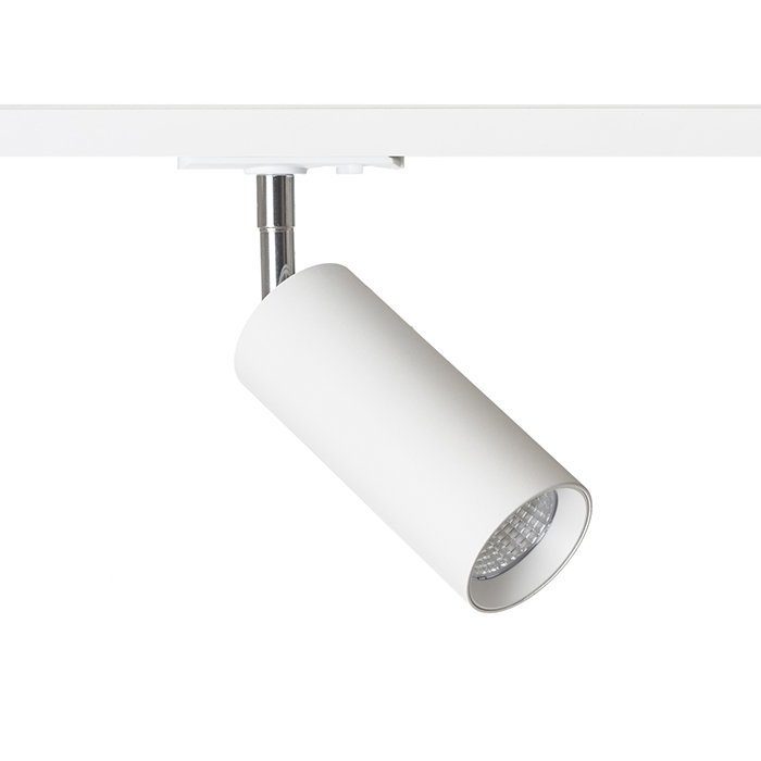 LED reflector cilindric pentru șină cu 1-circuit, MAVRO DIMM cu alb 230V 12W 38° 3000K
