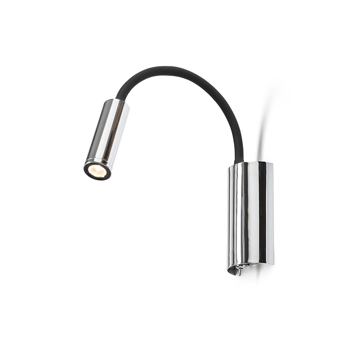 LED-uri spot lumină ,cu gat flexibil, pentru montaj de perete, SHOW negru crom 230V LED 3W 3000K