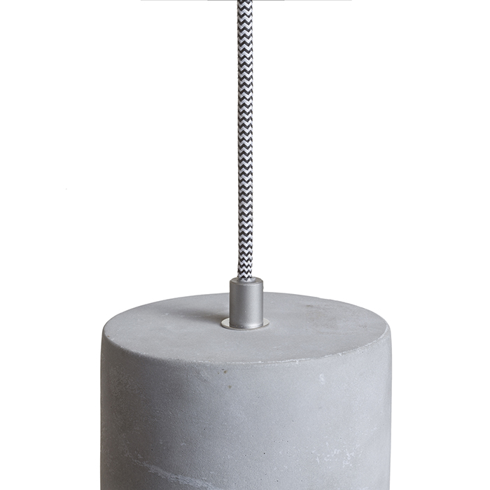 Lumină agăţată beton cu abajur din metal pentru bec cu fasung E27, BURTON suspendat 230V LED 11W