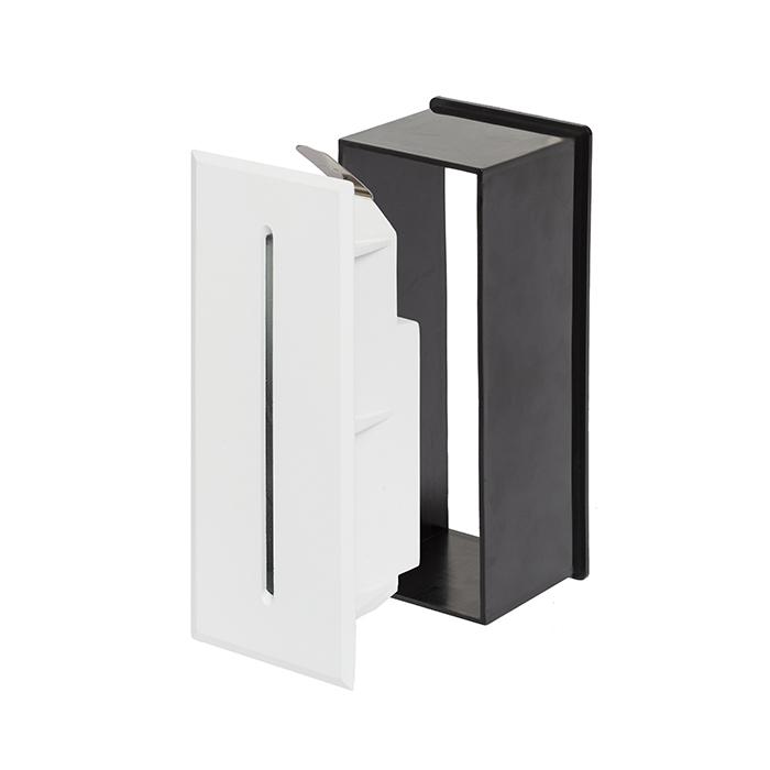 Lumină de exterior încastrată pentru tavan cu iluminare decentă printr-o gaură, SEGNO alb 230V LED 3W IP54 3000K