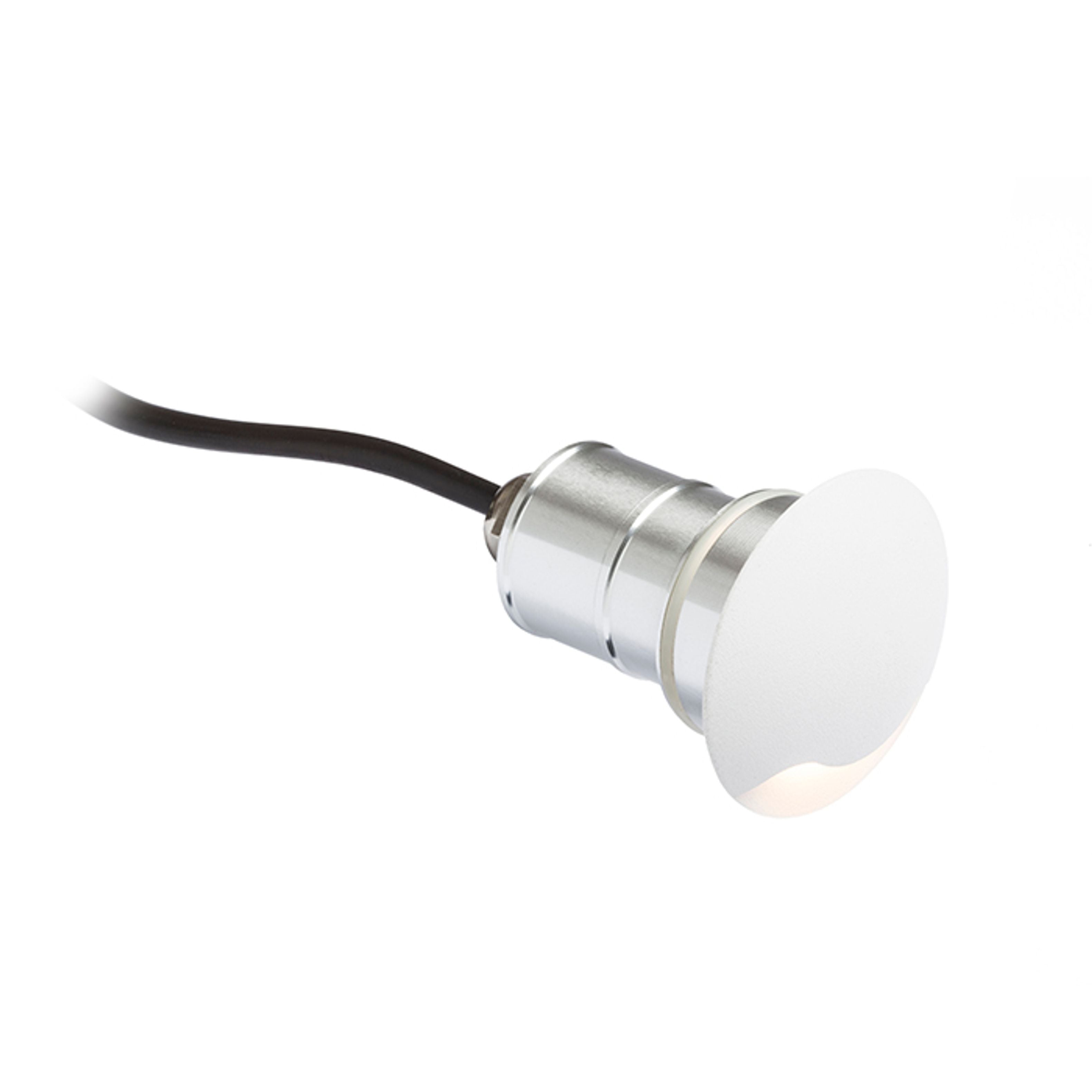 Lumina de orientare incasabilă cu LED integrat care emite lumina intr-o parte, KICK I încastrat alb 230V 3W IP54 3000K