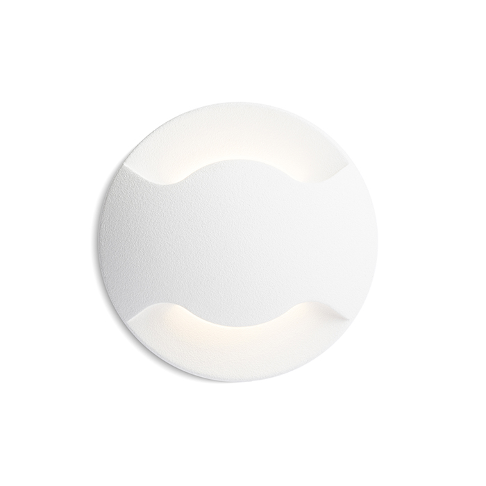 Lumina de orientare incasabilă cu LED integrat care emite lumina pe doua laturi, KICK II încastrat alb 230V 3W IP54 3000K