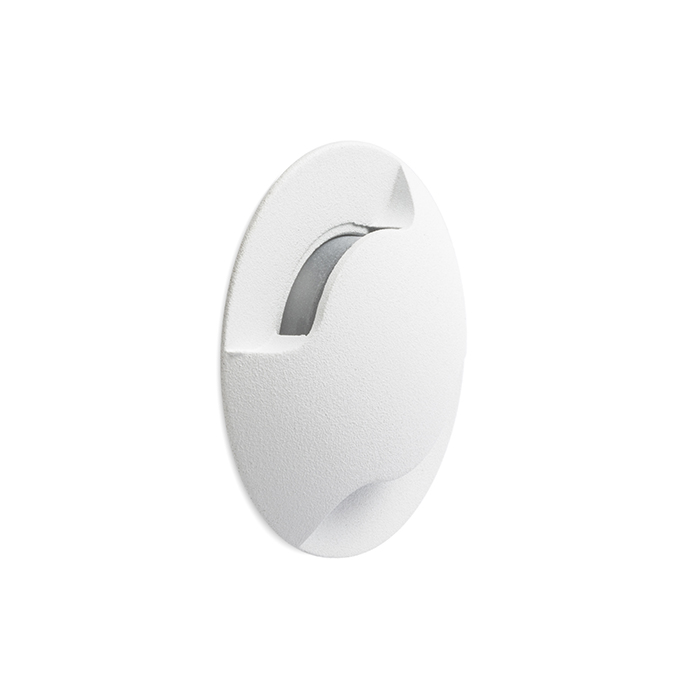 Lumina de orientare incasabilă cu LED integrat care emite lumina pe doua laturi, KICK II încastrat alb 230V 3W IP54 3000K