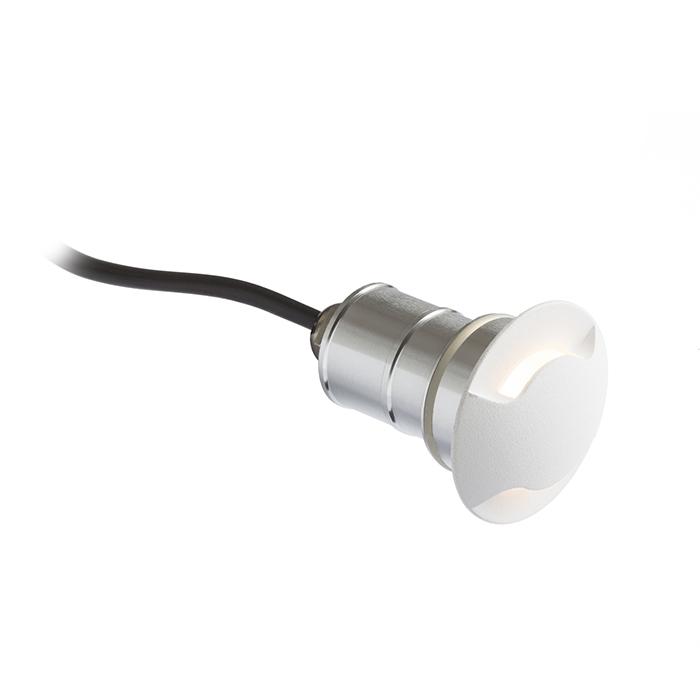 Lumina de orientare incasabilă cu LED integrat care emite lumina pe doua laturi, KICK II încastrat alb 230V 3W IP54 3000K