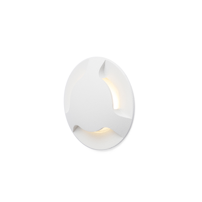 Lumina de orientare incasabilă cu LED integrat care emite lumina pe trei laturi, KICK III încastrat alb 230V 3W IP54 3000K