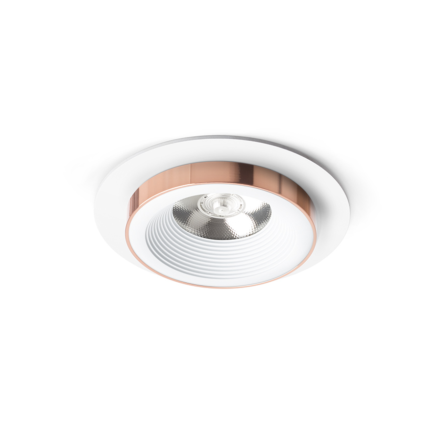 Lumină fixă ​​încastrată cu modul LED de 10W, SHARM R I alb cupru 230V 24° 3000K