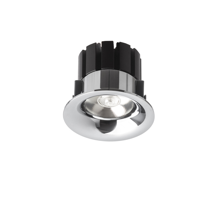 Lumină încastrată non-basculant cu 10W LED modul în diverse culori, SHARM BASE crom 230V 24° 3000K