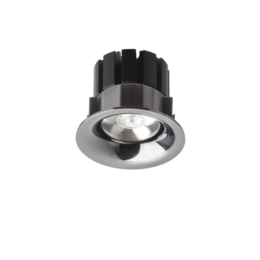 Lumină încastrată non-basculant cu 10W LED modul în diverse culori, SHARM BASE crom negru 230V 24° 3000K