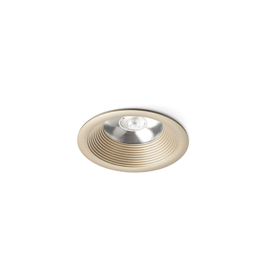 Lumină încastrată non-basculant cu 10W LED modul în diverse culori, SHARM BASE pearl aur 230V 24° 3000K