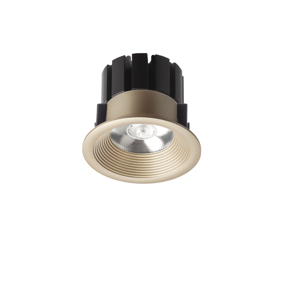 Lumină încastrată non-basculant cu 10W LED modul în diverse culori, SHARM BASE pearl aur 230V 24° 3000K