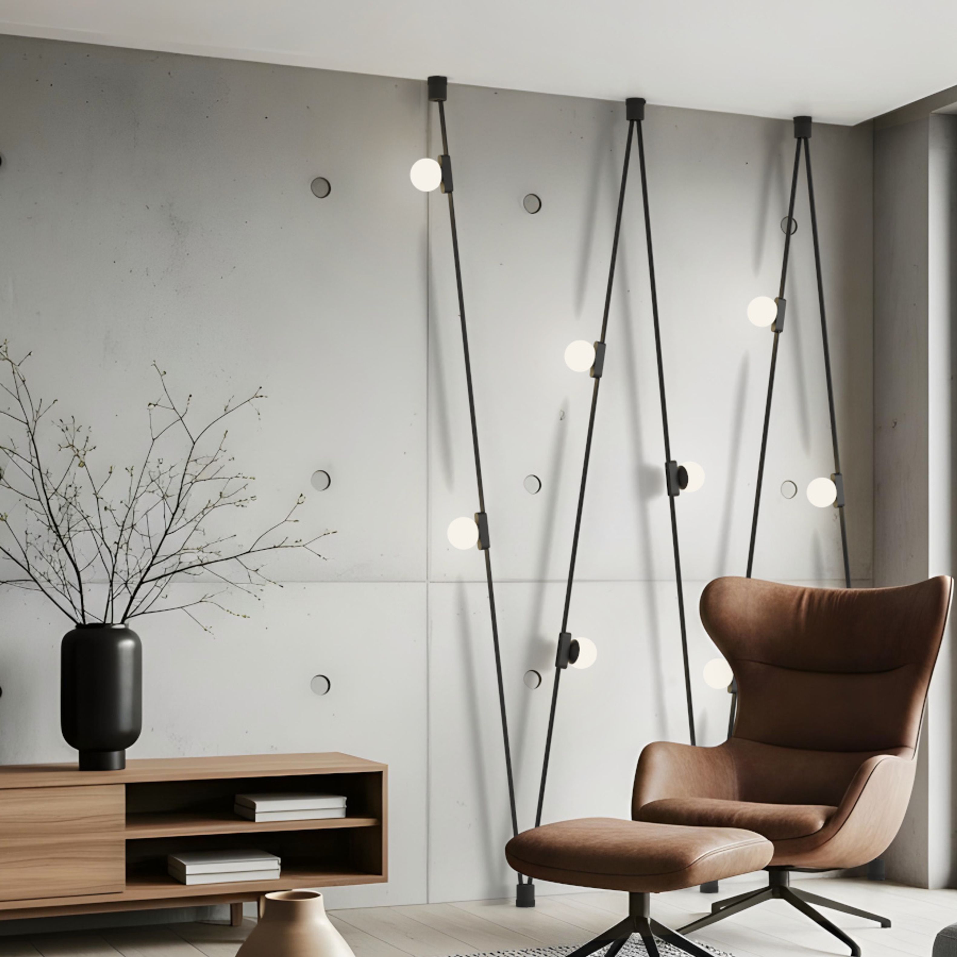 Lumină LED pentru utilizare în sistemele VEGA 24V= sau WAVE 24V= cu abajur din acrilat opac, CIARA 10 sistemul VEGA/WAVE negru acrilic mat 6W 3000K 4000K 5700K