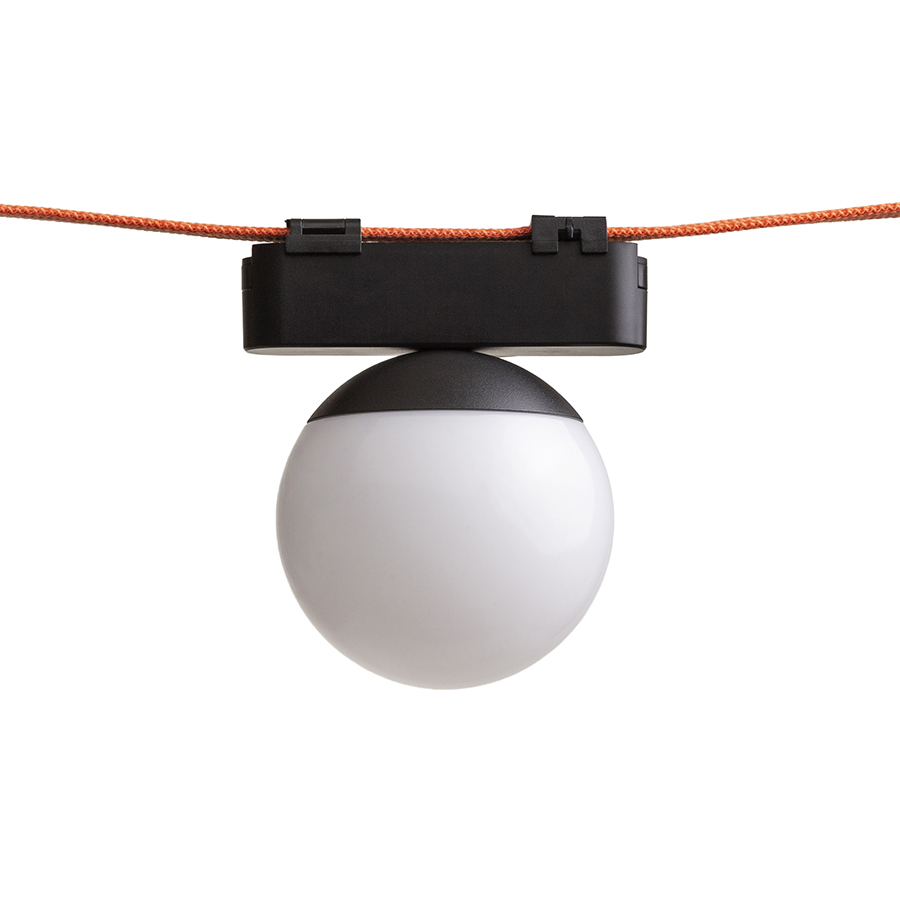 Lumină LED pentru utilizare în sistemele VEGA 24V= sau WAVE 24V= cu abajur din acrilat opac, CIARA 10 sistemul VEGA/WAVE negru acrilic mat 6W 3000K 4000K 5700K