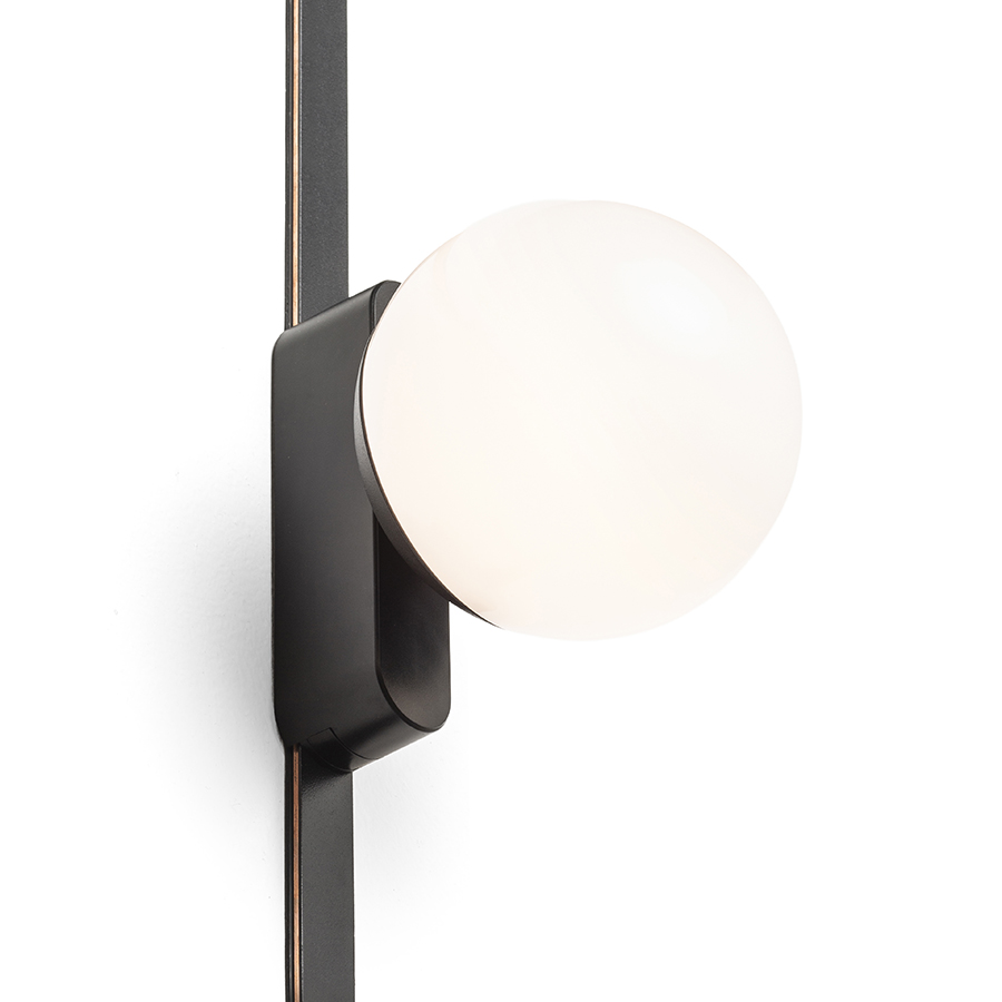 Lumină LED pentru utilizare în sistemele VEGA 24V= sau WAVE 24V= cu abajur din acrilat opac, CIARA 10 sistemul VEGA/WAVE negru acrilic mat 6W 3000K 4000K 5700K