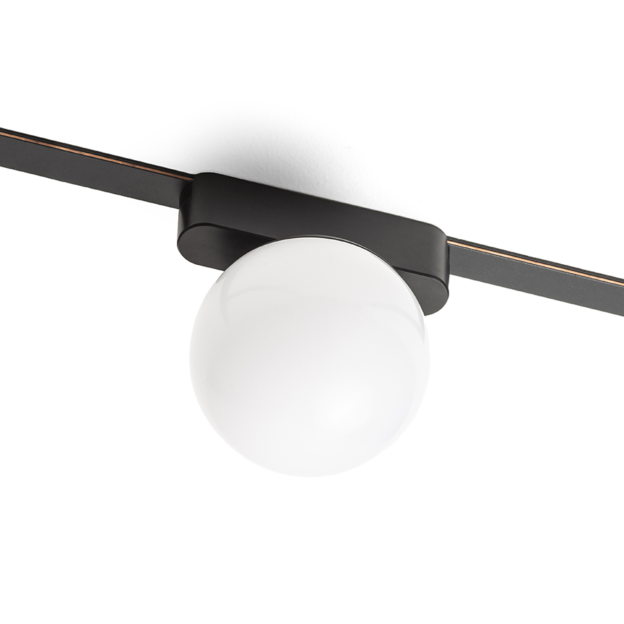 Lumină LED pentru utilizare în sistemele VEGA 24V= sau WAVE 24V= cu abajur din acrilat opac, CIARA 10 sistemul VEGA/WAVE negru acrilic mat 6W 3000K 4000K 5700K