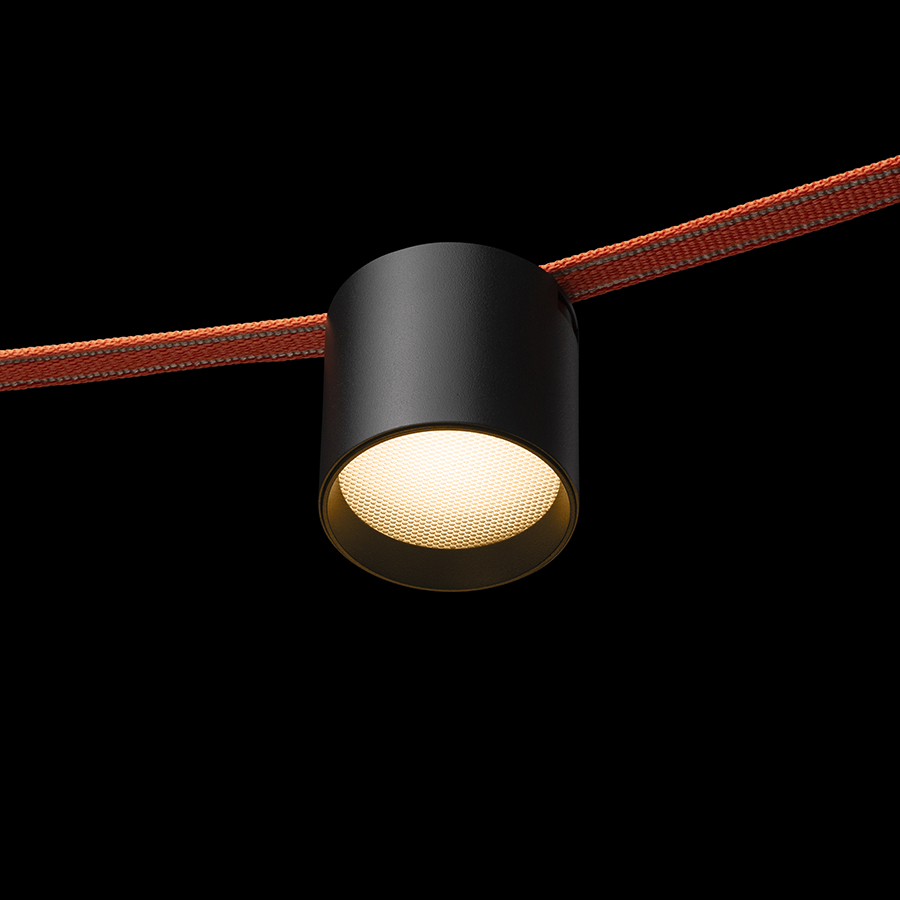 Lumina LED cilindrica pentru utilizare in sistemele VEGA 24V sau wave 24V, CODI sistemul VEGA/WAVE negru 24= 6W 110° 3000K 4000K 5700K