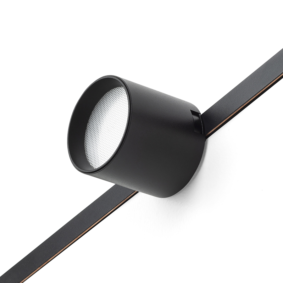 Lumina LED cilindrica pentru utilizare in sistemele VEGA 24V sau wave 24V, CODI sistemul VEGA/WAVE negru 24= 6W 110° 3000K 4000K 5700K