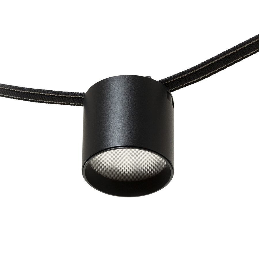 Lumina LED cilindrica pentru utilizare in sistemele VEGA 24V sau wave 24V, CODI sistemul VEGA/WAVE negru 24= 6W 110° 3000K 4000K 5700K