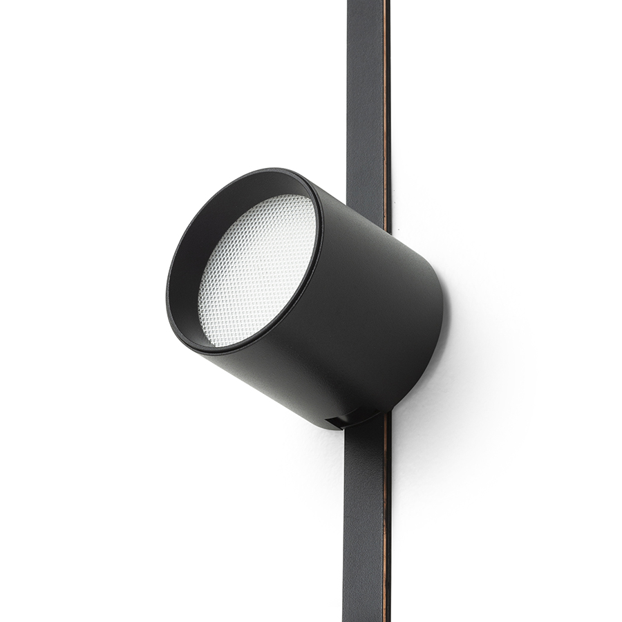 Lumina LED cilindrica pentru utilizare in sistemele VEGA 24V sau wave 24V, CODI sistemul VEGA/WAVE negru 24= 6W 110° 3000K 4000K 5700K