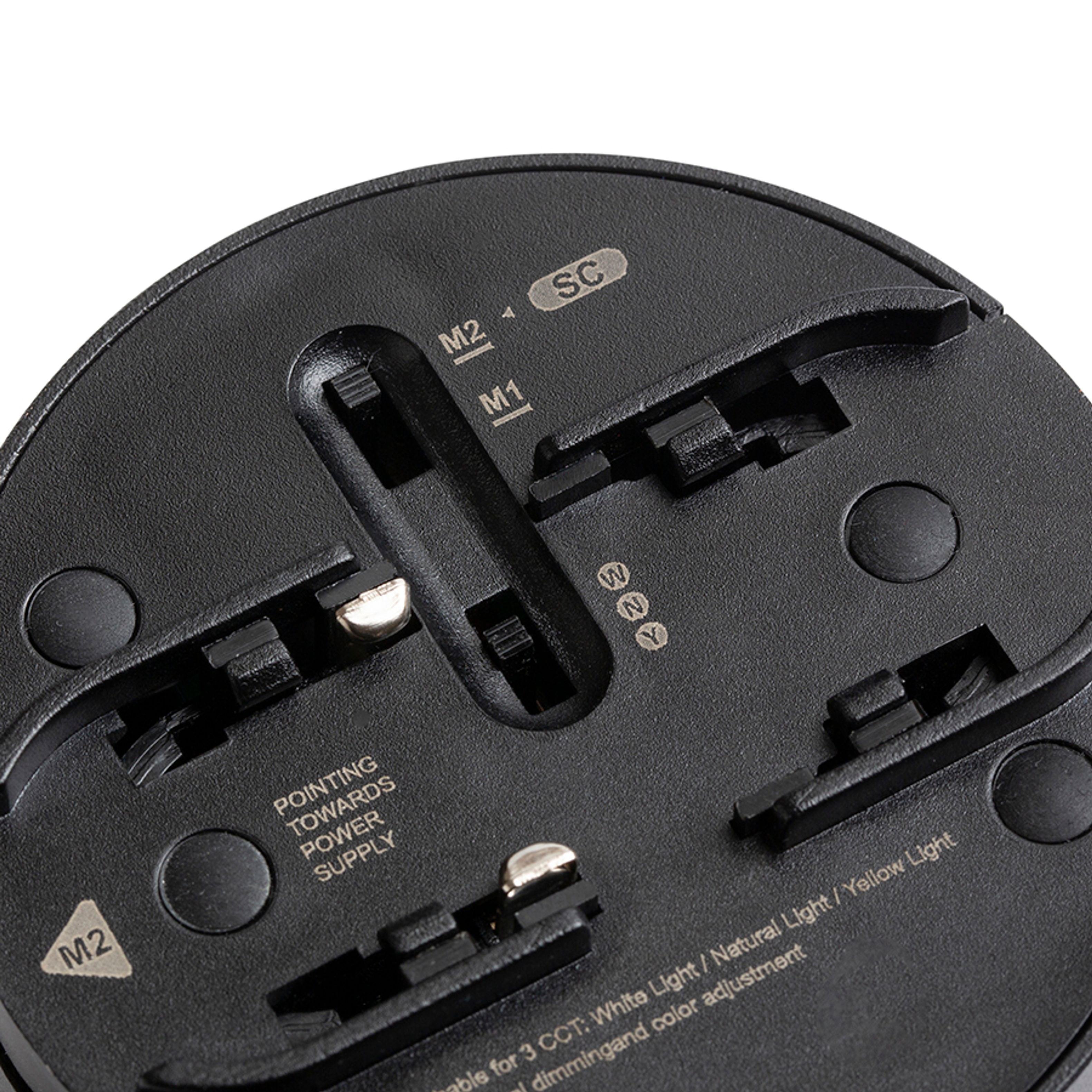 Lumina LED cilindrica pentru utilizare in sistemele VEGA 24V sau wave 24V, CODI sistemul VEGA/WAVE negru 24= 6W 110° 3000K 4000K 5700K