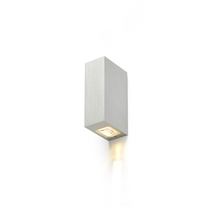 Lumină LED de perete cu funcţie SUS / JOS recomandat pentru exterior și interior, NICK II aluminiu 230V 2x3W 10° IP54 3000K