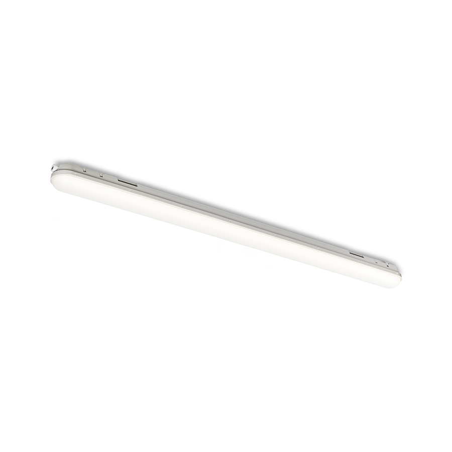 Lumină LED din fabrică, liniară, pentru montare pe plafon sau suspendată, cu kit de suspensie G13672, TRIDENT PRO 120 corp gri acrilică mată 230V 40W IP65 4000K