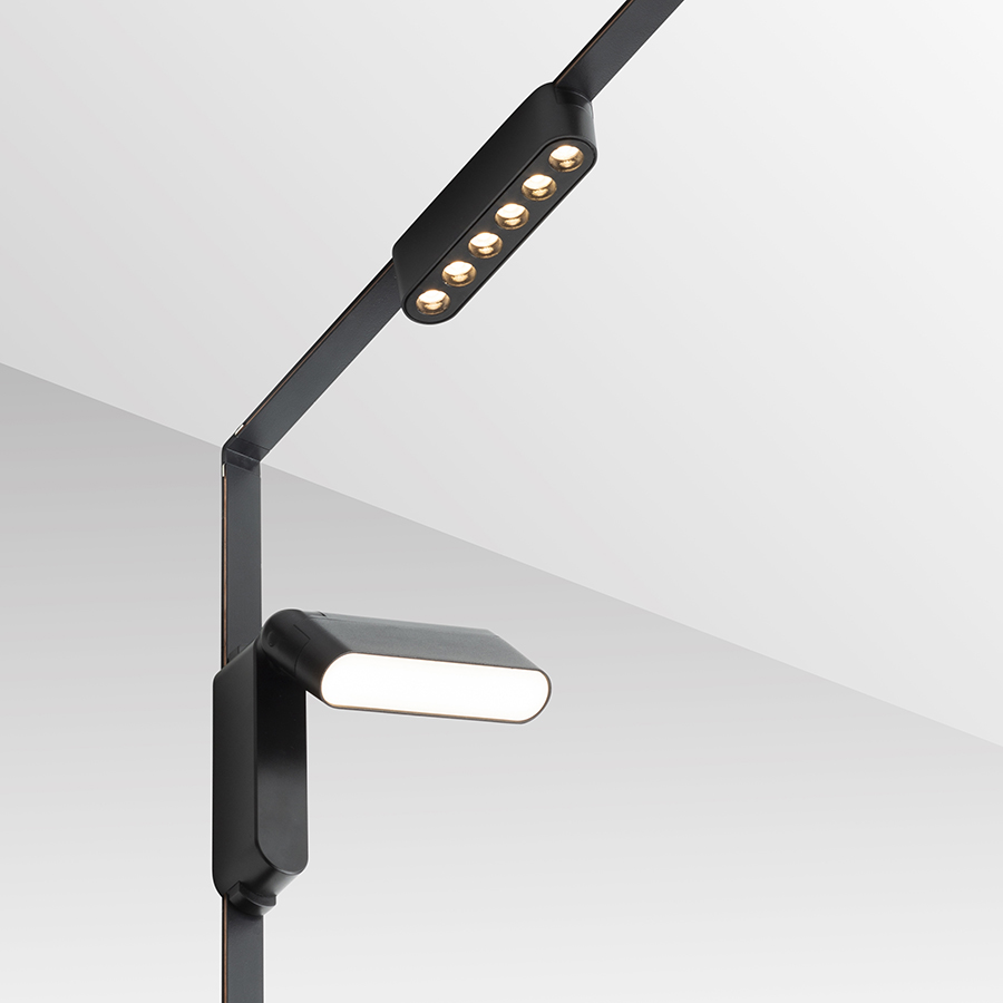 Lumina LED reglabila liniara pentru utilizare in sistemele VEGA 24V sau WAVE 24V, OXANA 11 sistemul VEGA/WAVE negru 24= 6W 24° 3000K 4000K 5700K