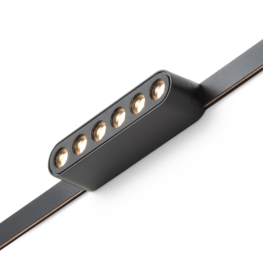 Lumina LED reglabila liniara pentru utilizare in sistemele VEGA 24V sau WAVE 24V, OXANA 11 sistemul VEGA/WAVE negru 24= 6W 24° 3000K 4000K 5700K