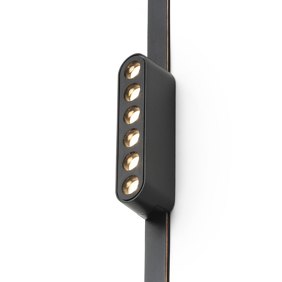 Lumina LED reglabila liniara pentru utilizare in sistemele VEGA 24V sau WAVE 24V, OXANA 11 sistemul VEGA/WAVE negru 24= 6W 24° 3000K 4000K 5700K