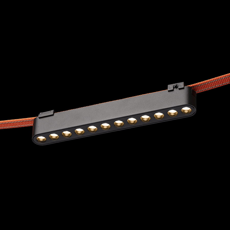 Lumina LED reglabila liniara pentru utilizare in sistemele VEGA 24V sau WAVE 24V, OXANA 22 sistemul VEGA/WAVE negru 24= 12W 24° 3000K 4000K 5700K