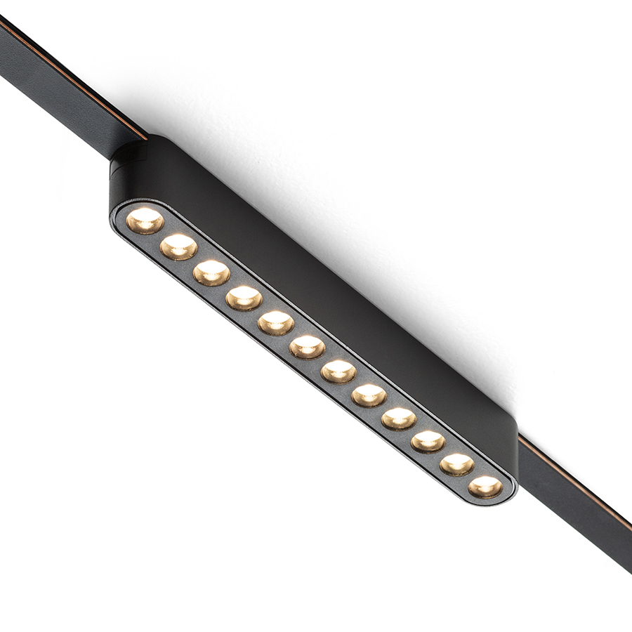 Lumina LED reglabila liniara pentru utilizare in sistemele VEGA 24V sau WAVE 24V, OXANA 22 sistemul VEGA/WAVE negru 24= 12W 24° 3000K 4000K 5700K