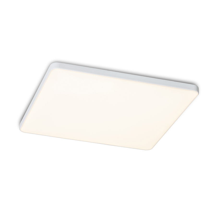Lumina LED pătrată pentru instalare în tavan cu adâncime mică, BJORK SQ 20 încastrat alb 230V 18W 3000K