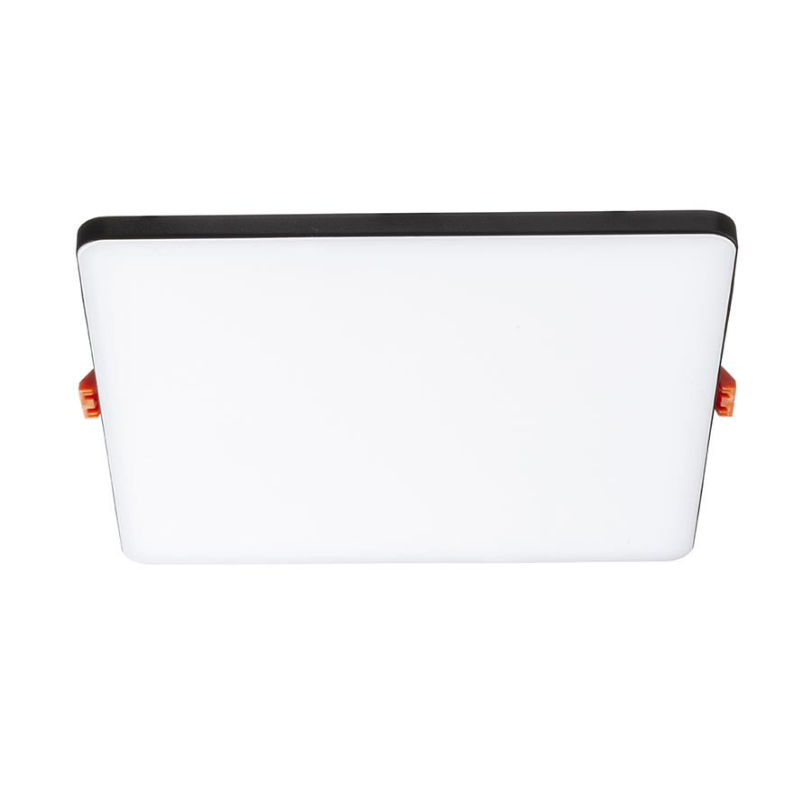 Lumina LED pătrată pentru instalare în tavan cu adâncime mică, BJORK SQ 20 incastrat negru 230V 18W 3000K