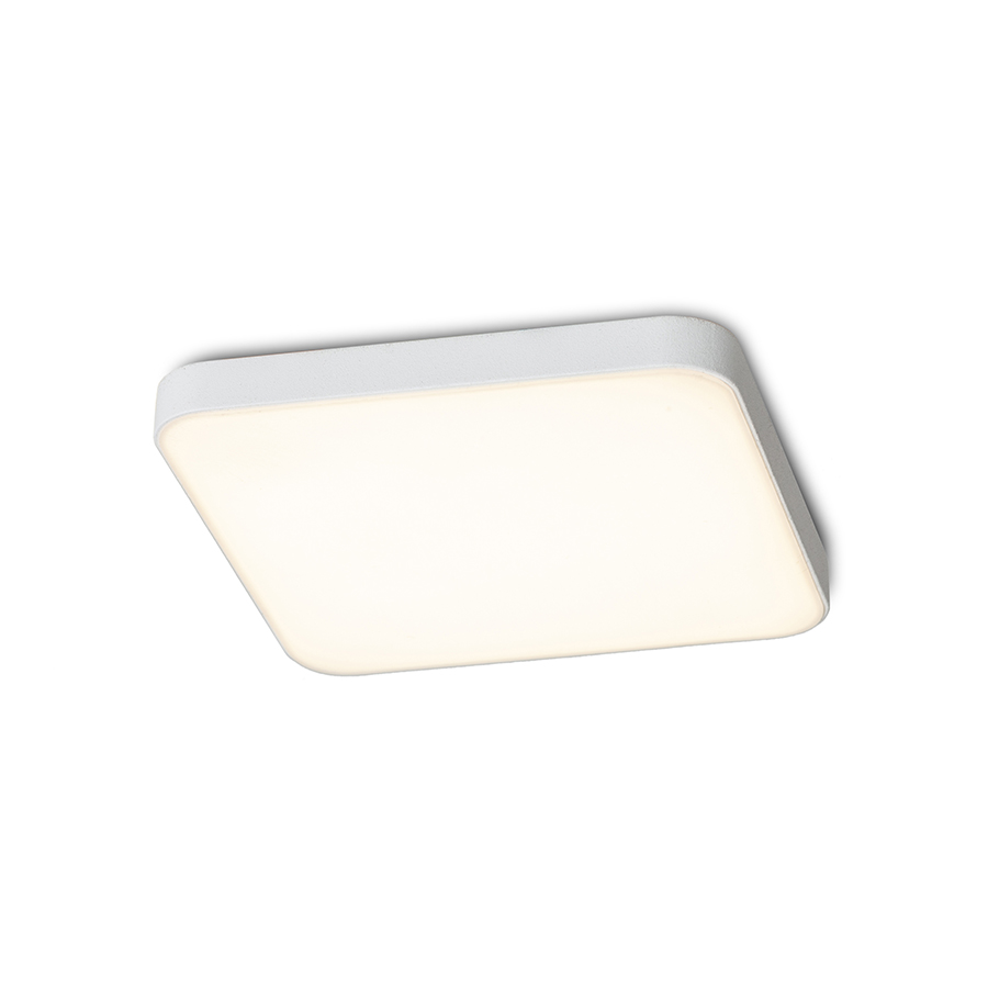 Lumina LED pătrată pentru instalare în tavan cu adâncime mică, BJORK SQ 9 încastrat alb 230V 6W 3000K