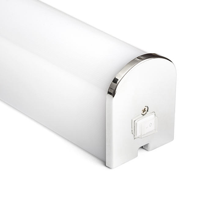 Lumină liniară cu LED integrat potrivită în medii umede, CORAZON 60 crom 230V 15W IP44 3000K