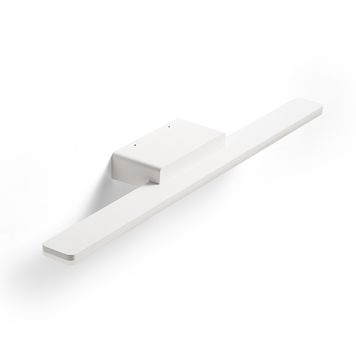 Lumină liniară LED potrivită deasupra oglinzilor care strălucește în jos, MAREA 60 de perete alb 230V 18W IP44 3000K