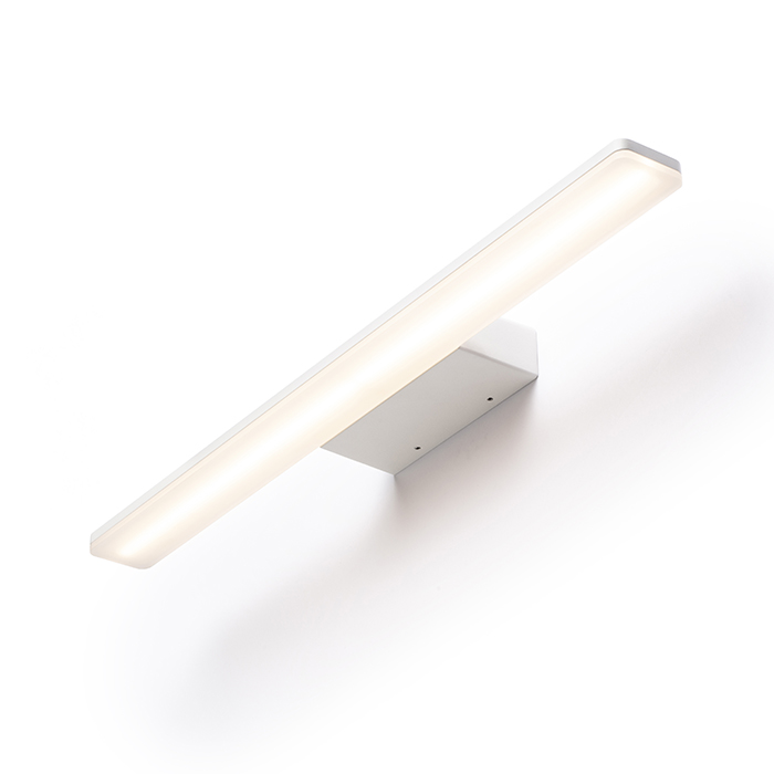 Lumină liniară LED potrivită deasupra oglinzilor care strălucește în jos, MAREA 60 de perete alb 230V 18W IP44 3000K