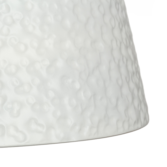 Lumină metalică agăţată cu decor sfărâmat, BUCKY 40 suspendat alb/gri metal 230V LED E27 15W