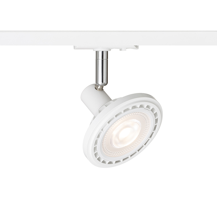 Lumina pentru piese cu 1-circuit cu mufă GU10, TRICA șină cu alb 230V LED 12W