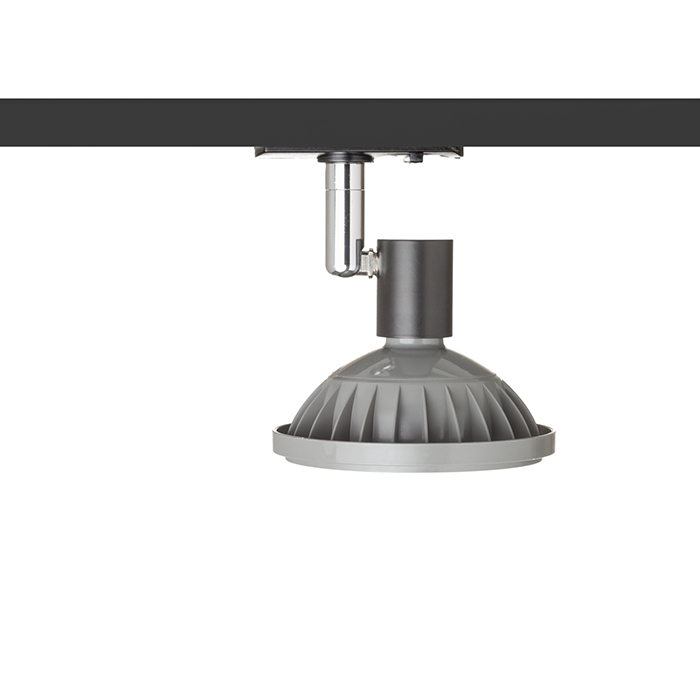Lumina pentru piese cu 1-circuit cu mufă GU10, TRICA șină cu negru 230V LED 12W