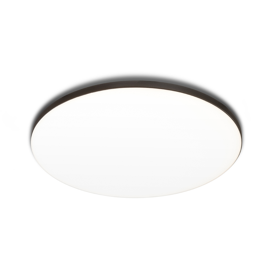 Lumină rotundă cu LED pentru instalare în tavan cu adâncime redusă, BJORK R 16 incastrat negru 230V 12W 3000K