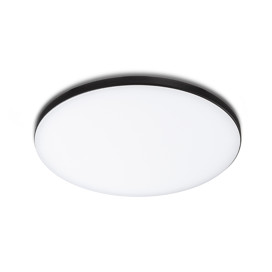 Lumină rotundă cu LED pentru instalare în tavan cu adâncime redusă, BJORK R 20 incastrat negru 230V 18W 3000K