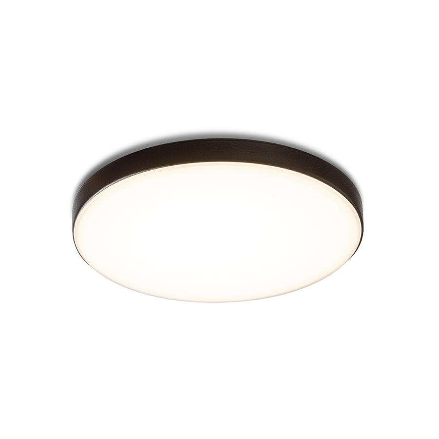Lumină rotundă cu LED pentru instalare în tavan cu adâncime redusă, BJORK R 9 incastrat negru 230V 6W 3000K