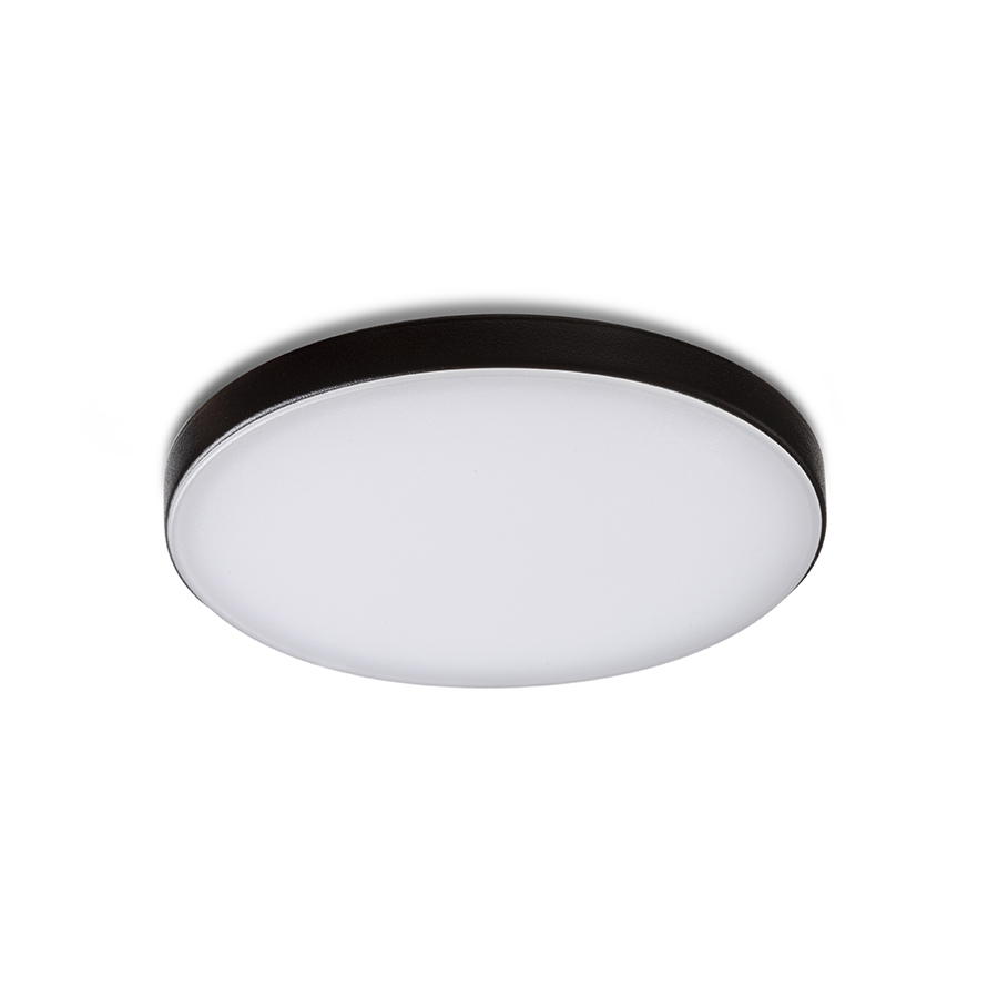 Lumină rotundă cu LED pentru instalare în tavan cu adâncime redusă, BJORK R 9 incastrat negru 230V 6W 3000K