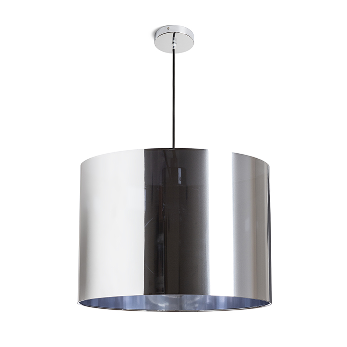 Lumină suspendată decorativă cu abajur din folie cromat, FANCY 50/30 de crom 230V LED E27 15W
