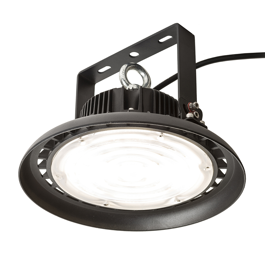 Pandantiv industrial High-Bay cu LED de putere mare, inclusiv un fir (0,5 m), inel de suspensie și, MEGALOS PRO 26 corp negru 230V 100W 90° IP65 4000K