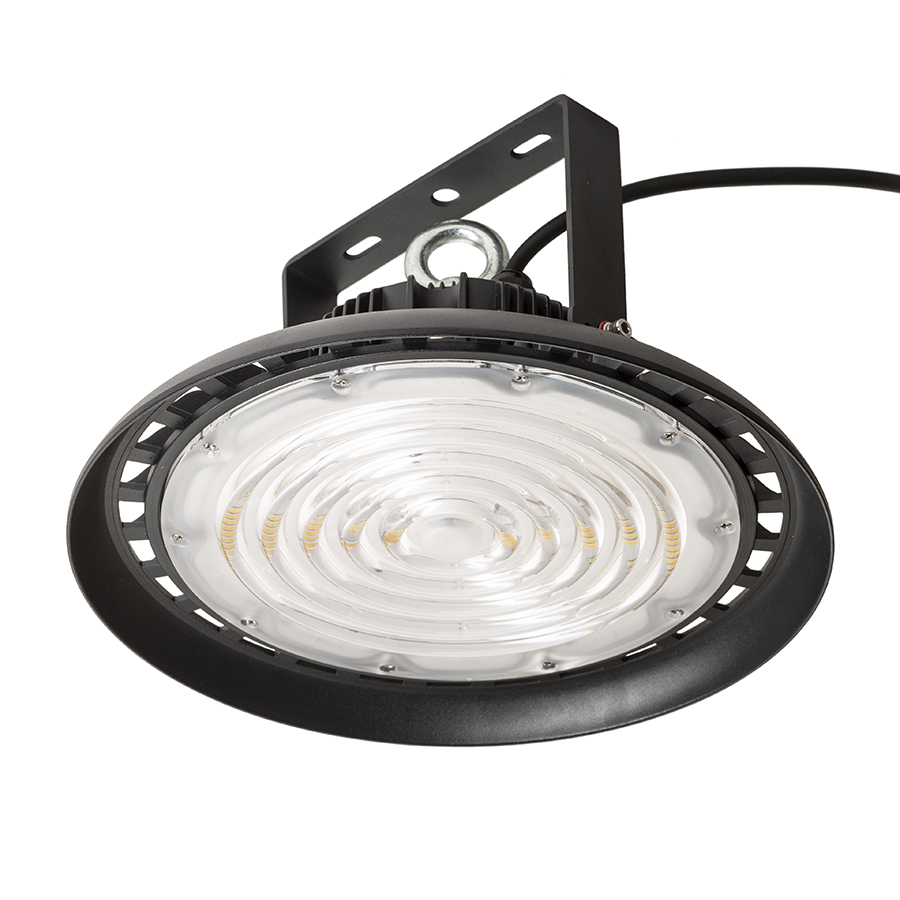 Pandantiv industrial High-Bay cu LED de putere mare, inclusiv un fir (0,5 m), inel de suspensie și, MEGALOS PRO 30 corp negru 230V 150W 90° IP65 4000K