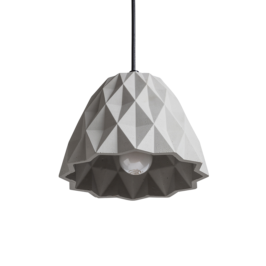Pandantiv din beton cu o suprafată structurata elegant, NAPLES suspendat 230V LED E27 7W