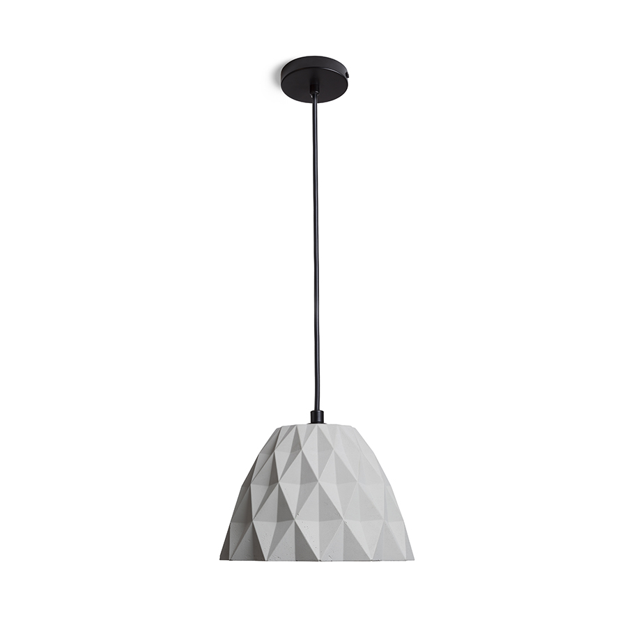 Pandantiv din beton cu o suprafată structurata elegant, NAPLES suspendat 230V LED E27 7W