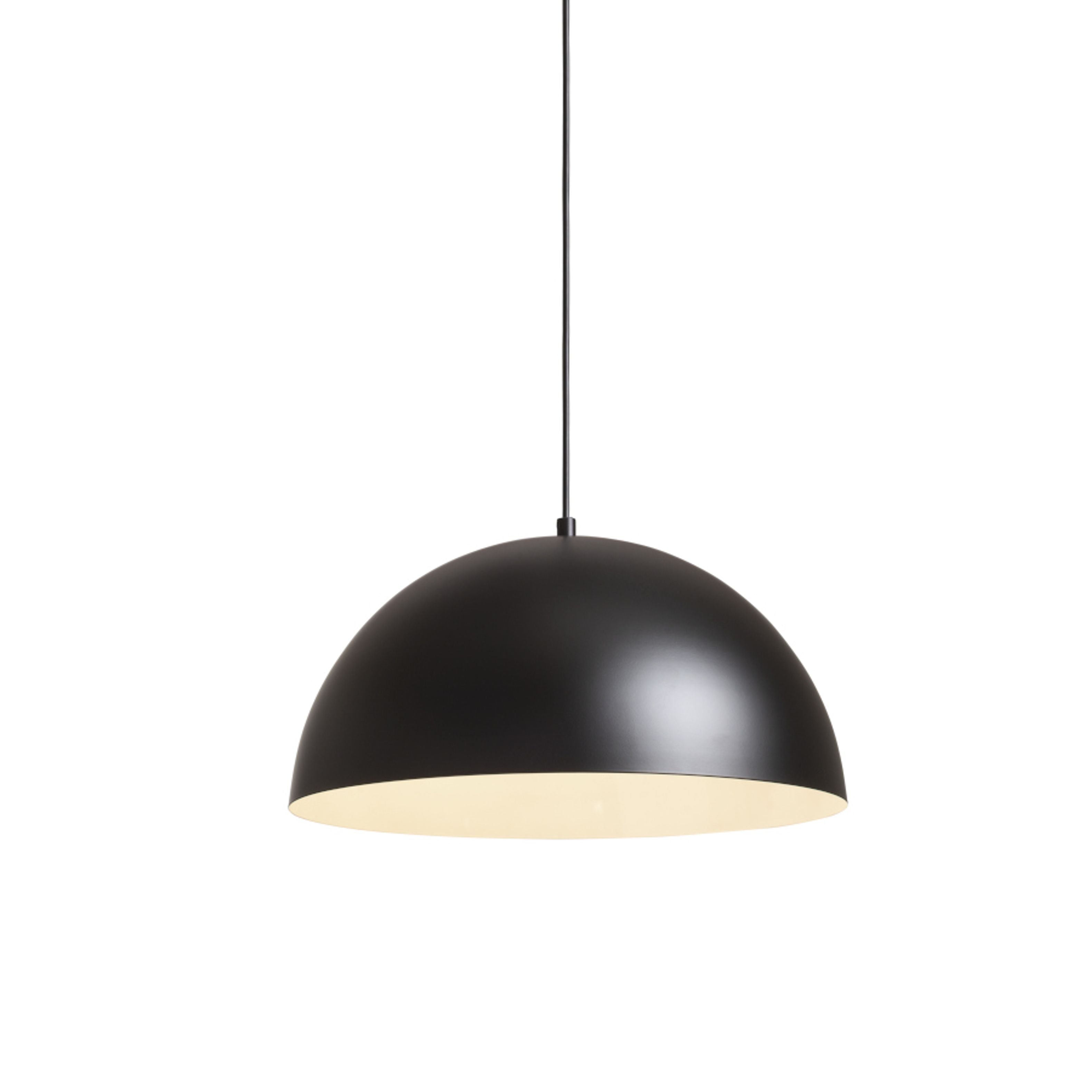 Pandantiv cu abajur metalic, disponibil in diverse combinatii de culori cu soclu pentru surse de, GLADYS 40 suspendat negru/alb 230V LED E27 30W