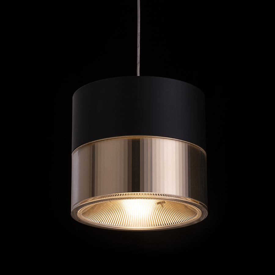 Pandantiv cu LED reglabil pe inălțime intr un design bicolor, JUNIPER pe inaltime negru/auriu 230V 15W 30° 3000K